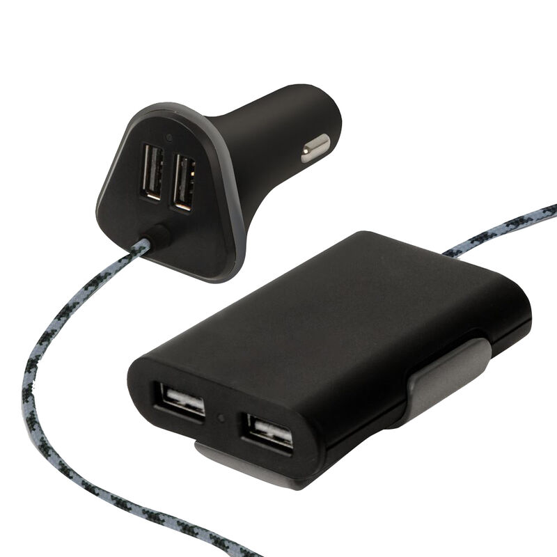 Front And Back Seat USB Car Charger image number 1