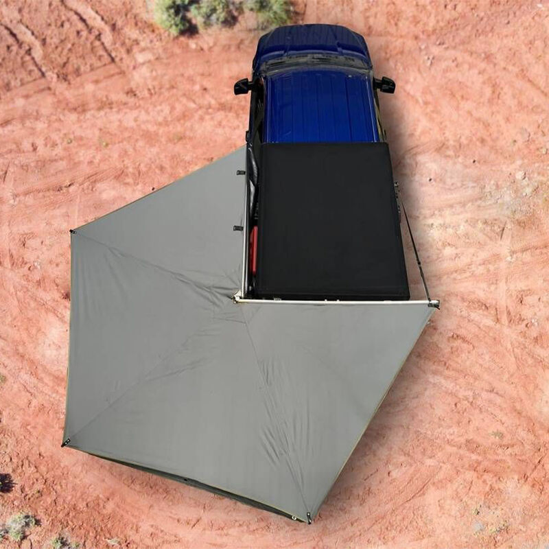 Overland Vehicle Systems Nomadic 270 LT Awning with Wall 1, 2, and Mounting Brackets, Driver Side, Dark Gray image number 1