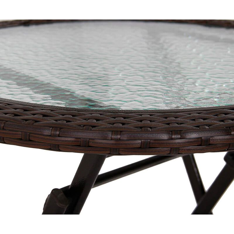 Folding Rattan Table, 26.7" image number 3