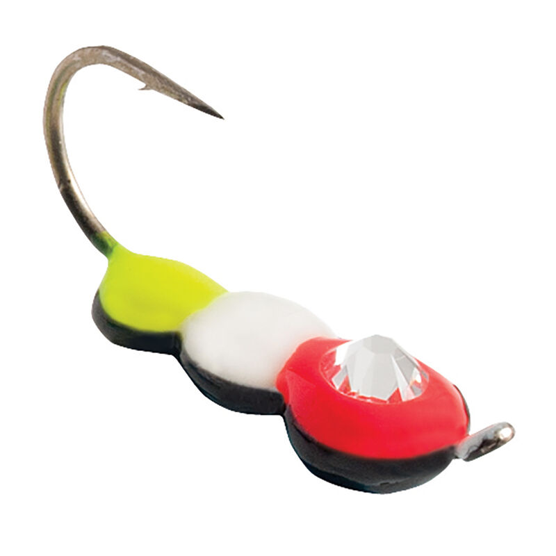 Clam Half Ant Drop Jig Red/White/Chartreuse 1/32 oz. Size 10 image number 2