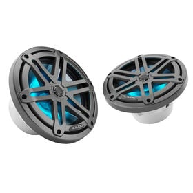 JL Audio M3 Series 7.7" Marine Coaxial Speakers w/ RGB LED Lighting | Grey Metallic