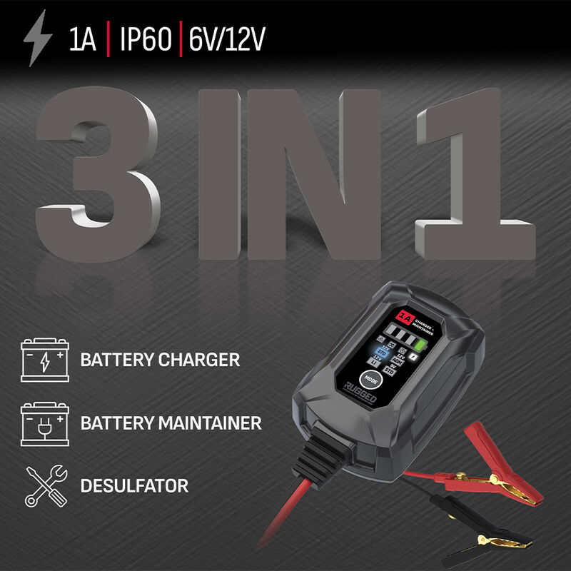 Schumacher SC1677 1A 6/12V Battery Charger and Maintainer image number 2
