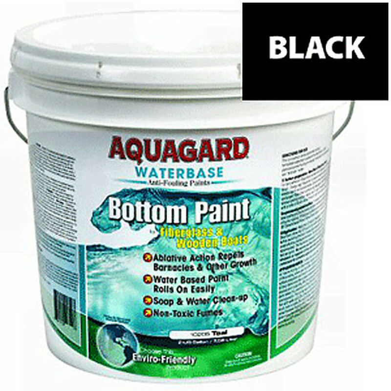 Aquaguard Waterbase Anti-Fouling Bottom Paint, 2 Gallons, Black image number 1