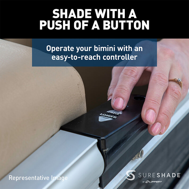 SureShade Pontoon Power Bimini Top, Black Frame image number 4