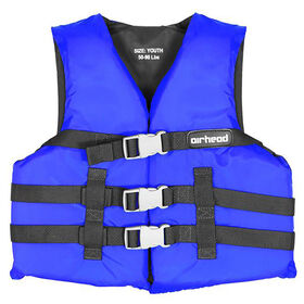 Airhead General Boating PFD for Adults, Fits Chest Size 50 to 60 Inches, Blue