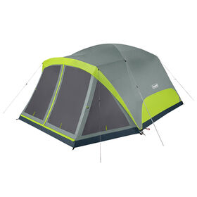 Coleman Skydome 8-Person Camping Tent With Screen Room, Rock Gray