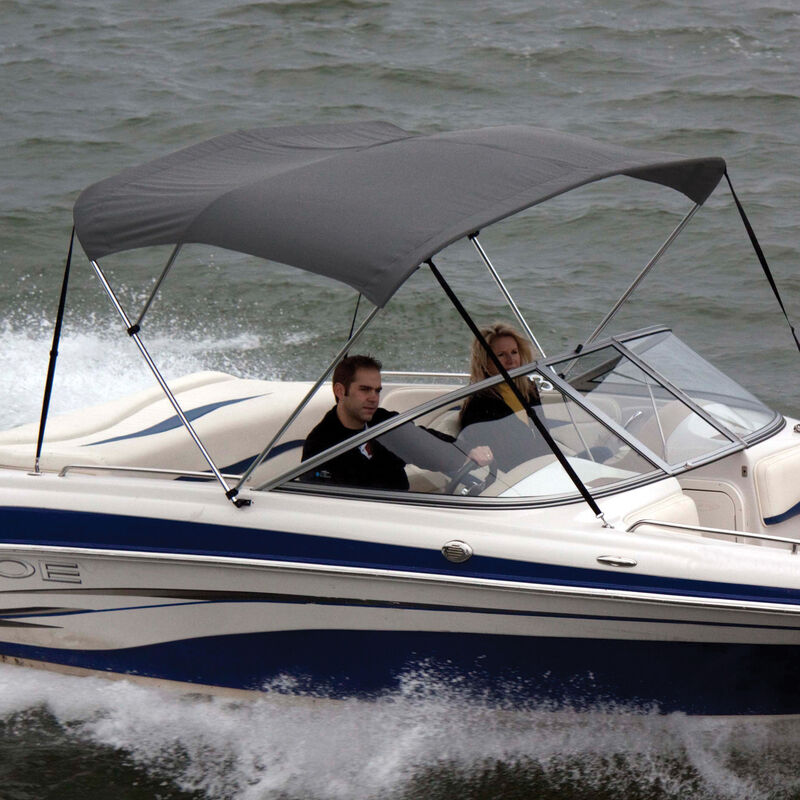 Shademate Polyester 3-Bow Bimini Top, 5'L x 32"H, 85"-90" Wide image number 9