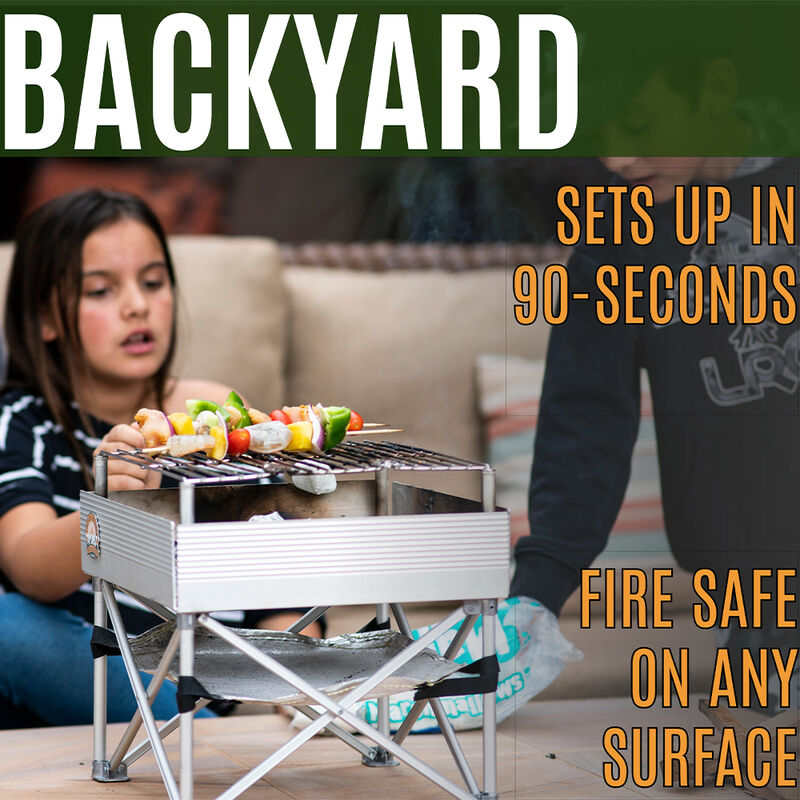 Trailblazer 2-in-1 Portable Fire Pit and Grill image number 6