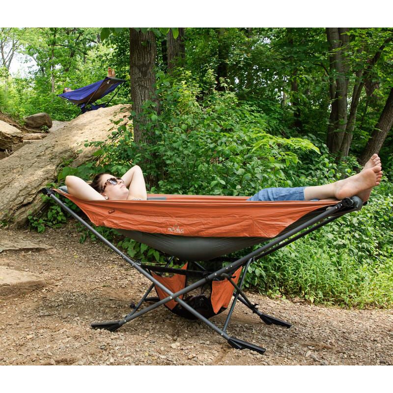 Mock ONE Portable Folding Hammock, Orange/Gray image number 4