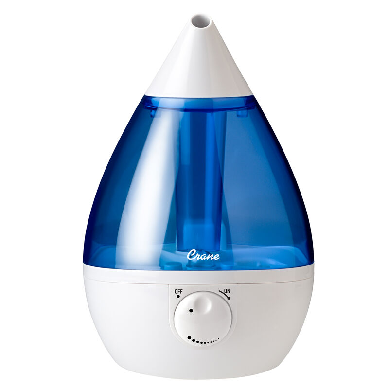 Crane Drop Ultrasonic Cool Mist Humidifier, Blue and White image number 1