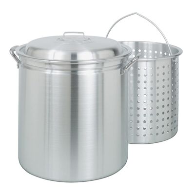 Bayou Classic® 34-qt Aluminum Stockpot with Lid and Basket