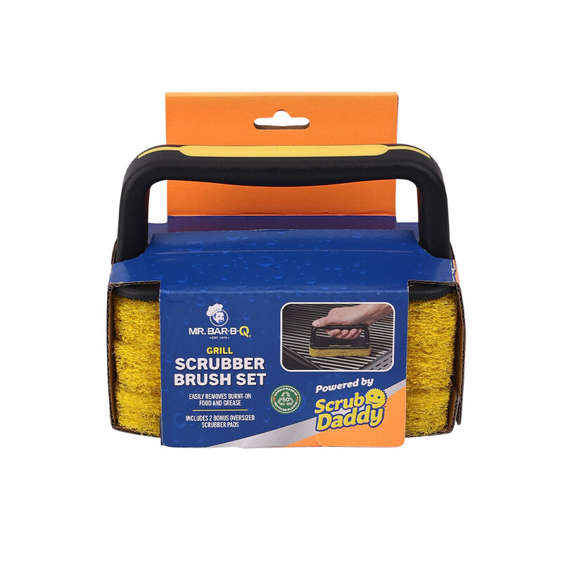 Mr. Bar-B-Q Oversized Grill Scrubber Brush Set Powered by Scrub Daddy