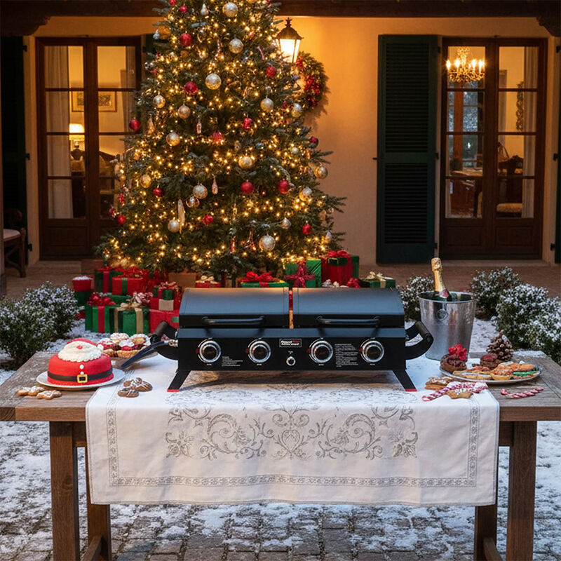 Royal Gourmet 4-Burner Portable Propane Gas Grill Griddle image number 2