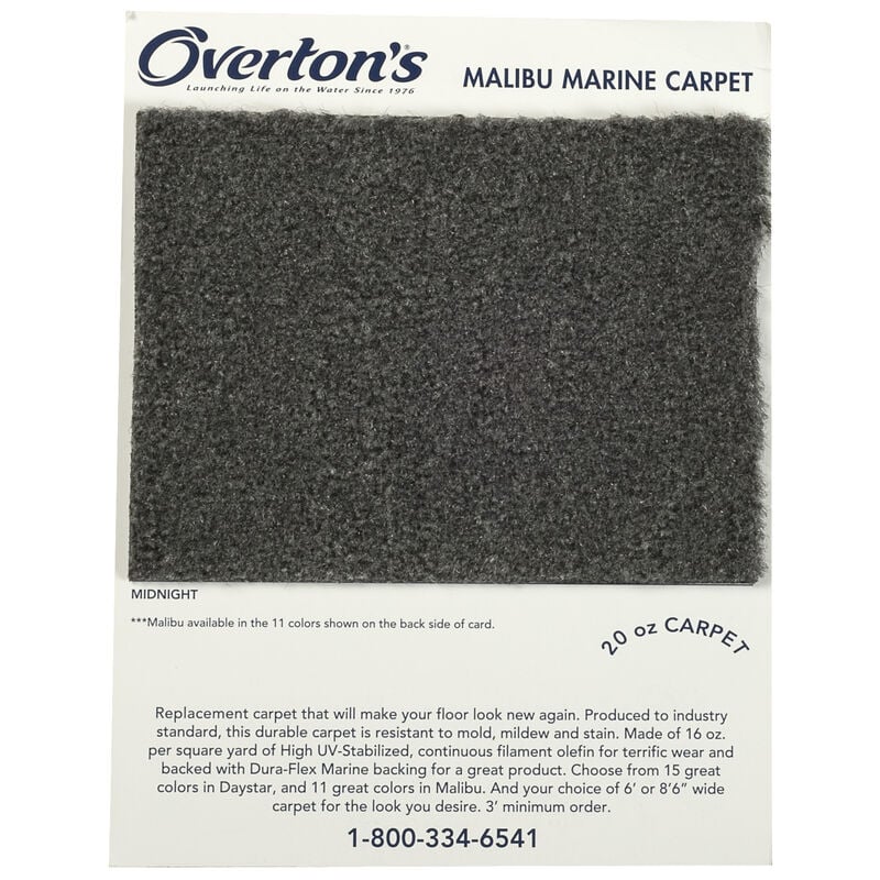 Overton's Daystar/Malibu Carpet Sample Swatch Card image number 2