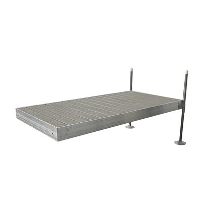 Tommy Docks 8' Straight Aluminum Frame With Composite Decking Complete Dock Package - Ridgeway Gray
