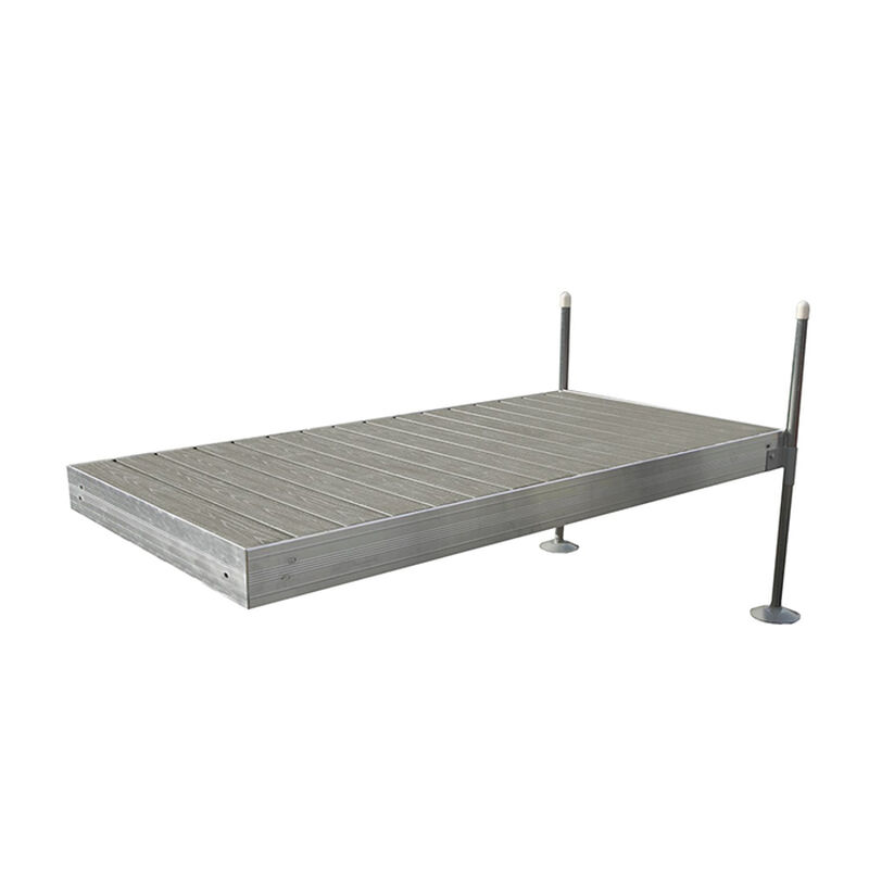 Tommy Docks 8' Straight Aluminum Frame With Composite Decking Complete Dock Package - Ridgeway Gray image number 1