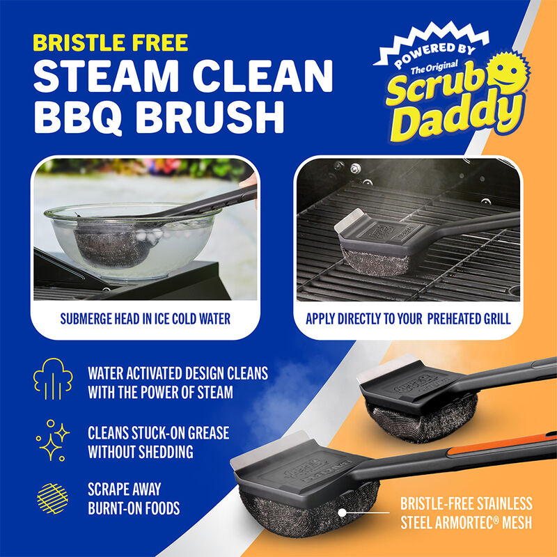 Mr. Bar-B-Q Steam Clean BBQ Brush Powered by Scrub Daddy image number 5
