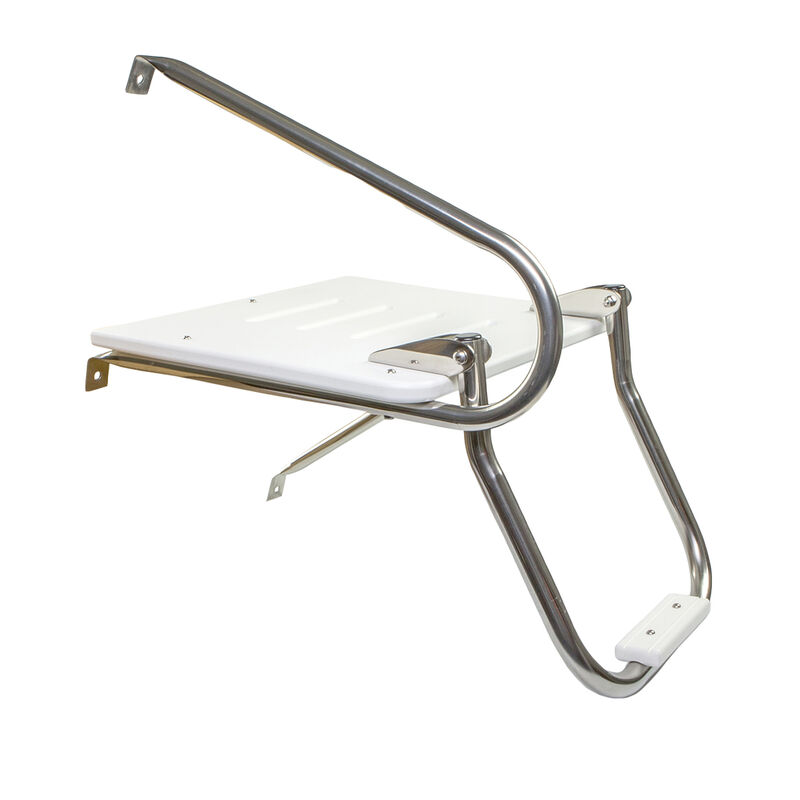 Whitecap Poly Swim Platform, 1-Step Ladder for Boats with Outboard Motors image number 2