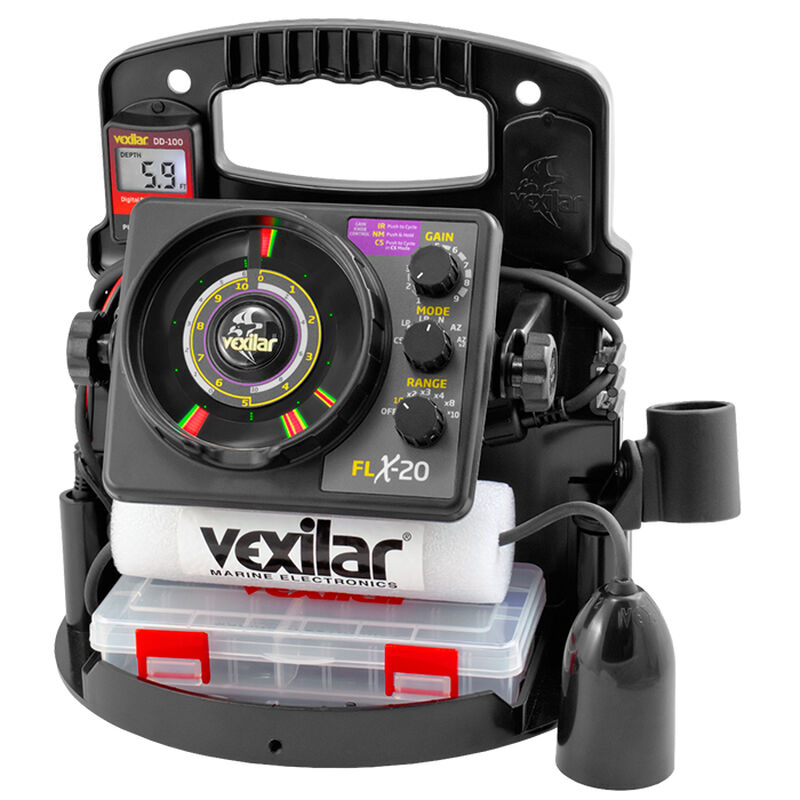 Vexilar PP2012D FLX-20 Pro Pack II 12° Ice-Ducer Combo And DD-100 image number 1