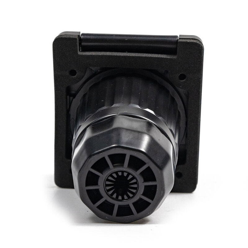  Electric World 30A Black RV Inlet w/Stainless Steel Cover image number 4