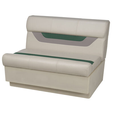 Toonmate Designer Pontoon 36" Wide Bench Seat - TOP ONLY - Platinum/Evergreen/Mocha