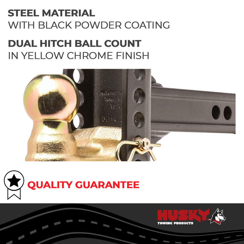 Husky Towing Adjustable Ball Mount Kit With Dual Ball image number 4