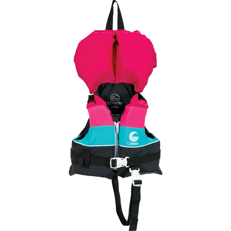 Connelly Infant Retro Nylon Life Vest, Black/Pink