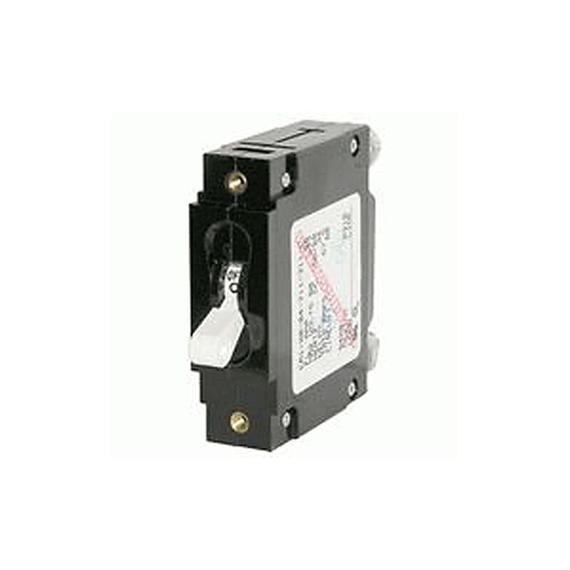 Blue Sea Circuit Breaker C-Series Toggle Switch, Single Pole, 30A, White image number 1