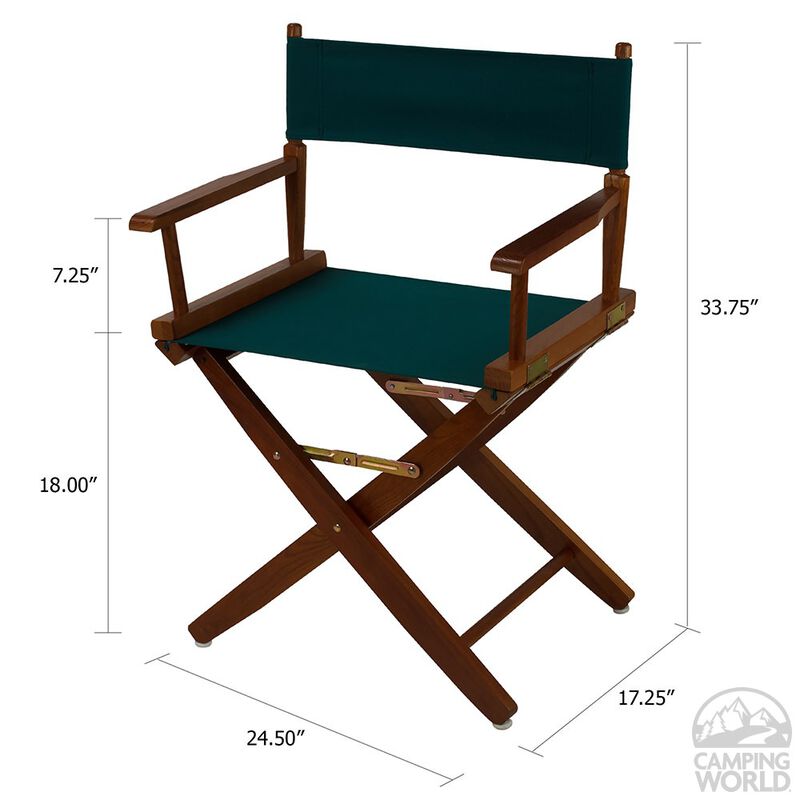Extra-Wide Premium Director's Chair, 18", Hunter Green image number 3