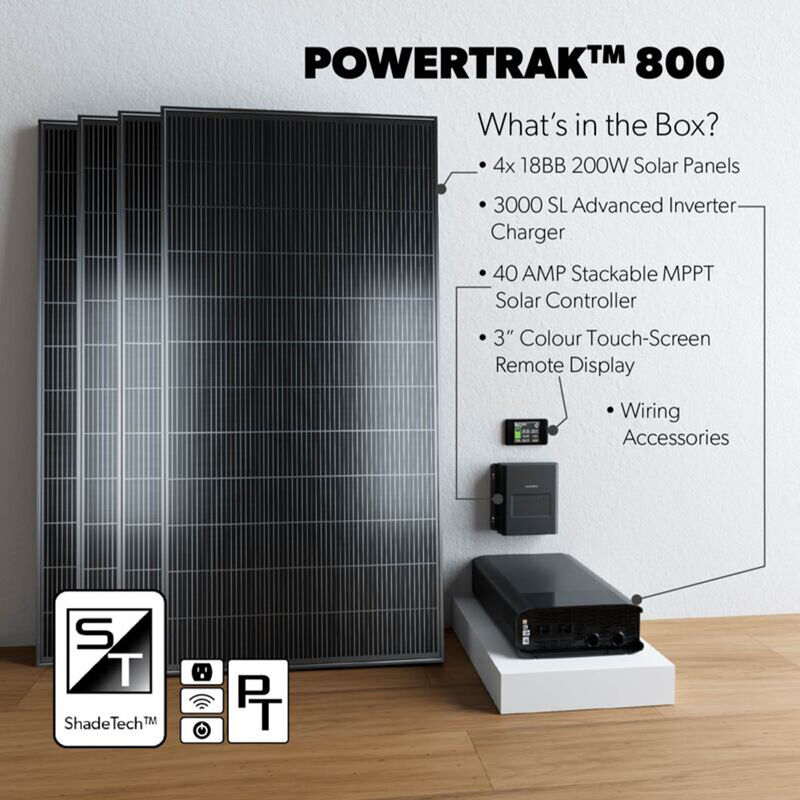 Dometic Go Power! PowerTrak 800 System with 800W Solar, 40A MPPT, 3000W Inverter Charger, and PowerTrak Display image number 3