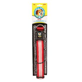 Illuma Collar Rechargeable Illuminated Pet Collar, Large, Red
