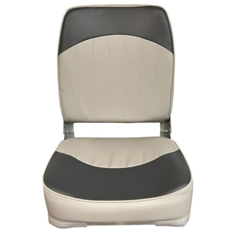 Horizon Manufacturing 21.25" Economy Fold Down Boat Seat, High Back - Gray/Charcoal image number 3
