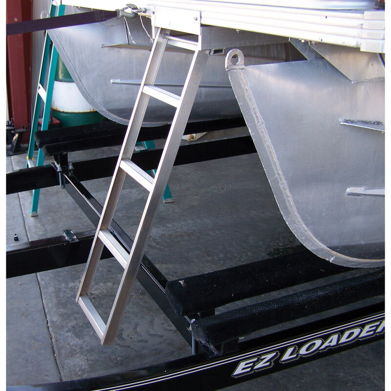 Under Deck 4-Step Pontoon Boat Ladder For Flat Front Decks image number 1