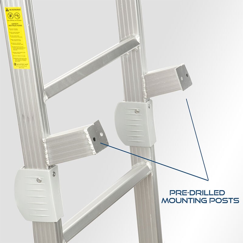 Whitecap 4-Step Folding Aluminum Pontoon & Dock Ladder image number 6