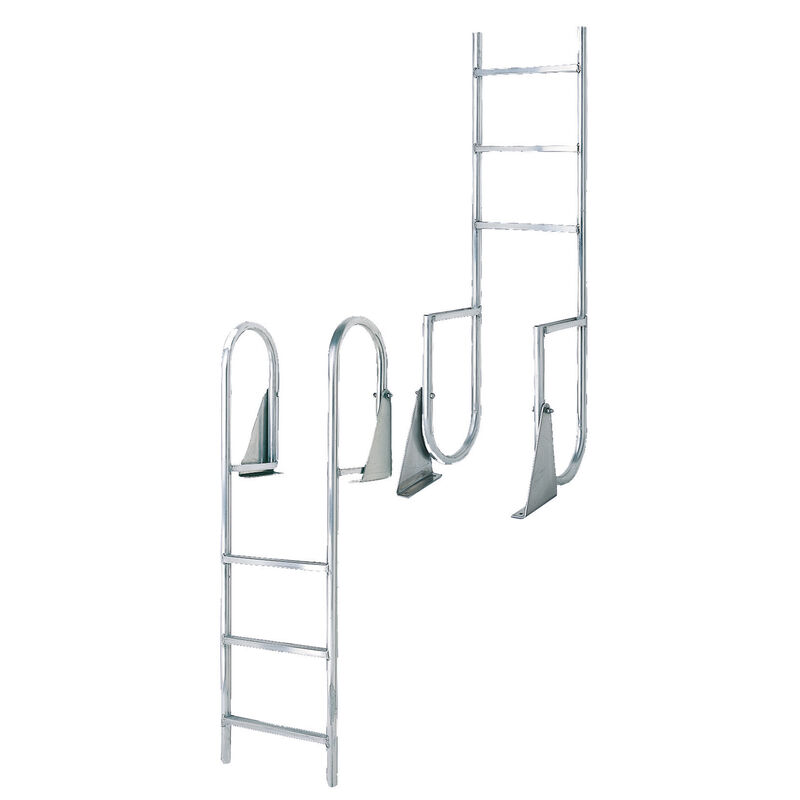 International Dock Wide-Step Flip-Up Dock Ladder, 5-Step image number 1