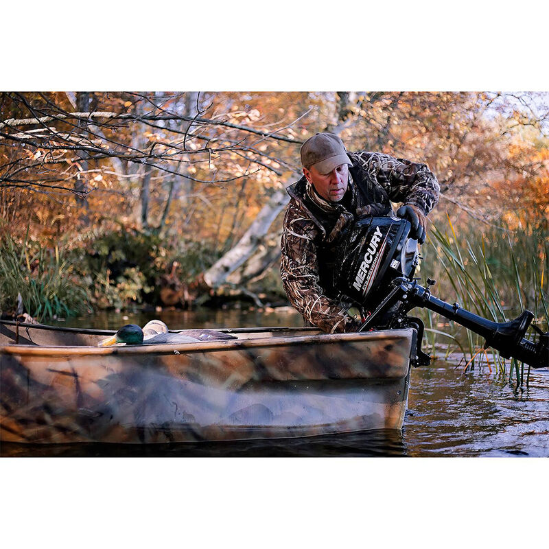 Mercury 4hp Tiller FourStroke Outboard Motor - 15" Shaft, Manual Tilt/Trim, Manual Start image number 5