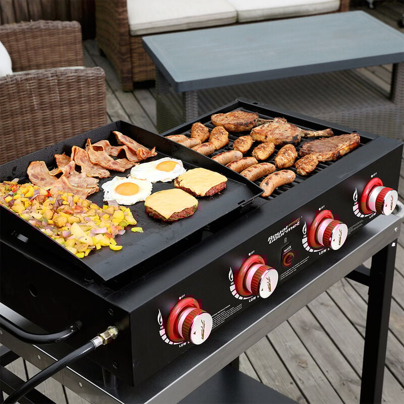 Royal Gourmet Portable 4-Burner Tabletop Gas Griddle and Grill Combo image number 7