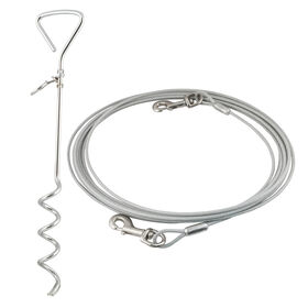 Coleman Pet 25' Cable Tie-Out and 18" Stake with Rubber Grip