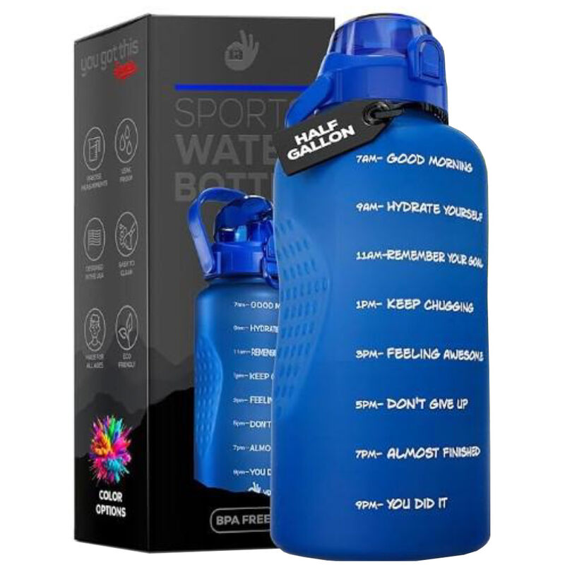 Elkay Home Blue 64oz Motivational Water Bottle image number 2