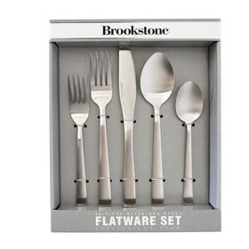 Brookstone 20-Piece Stainless Steel Flatware Set