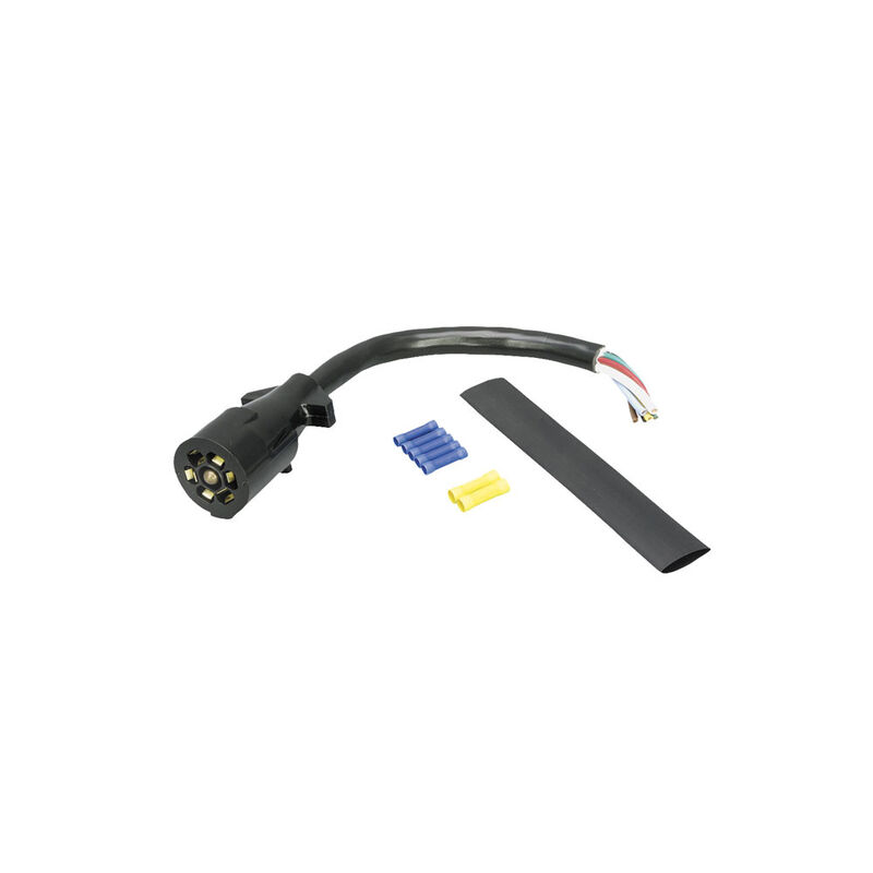 Bargman Wiring Connector, 7-Way Trailer End, 1 ft. Length Wire image number 1