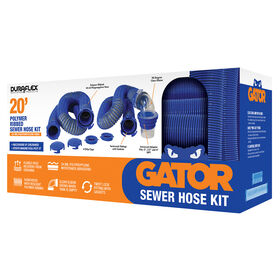 Duraflex Pliable Sewer Hose Kit, 20 Foot Extended Length