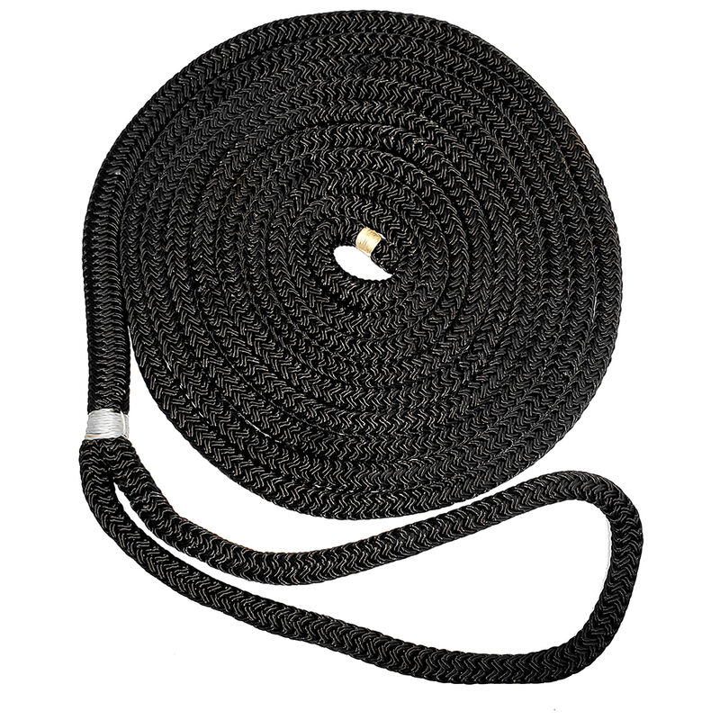 New England Ropes 5/8" X 25' Nylon Double Braid Dock Line - Black image number 1