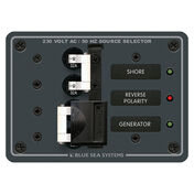 Blue Sea 230V AC Source Selection Circuit Breaker Panel, 2 (32A) Sources