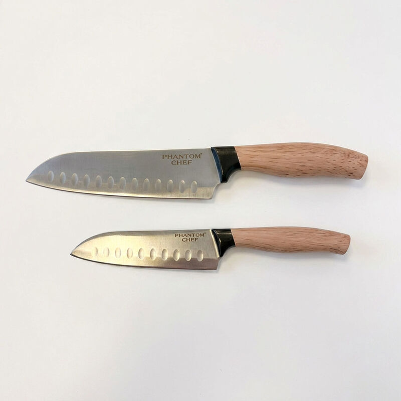 Phantom Chef 2-Piece Stainless Steel Santoku Knife Set image number 2