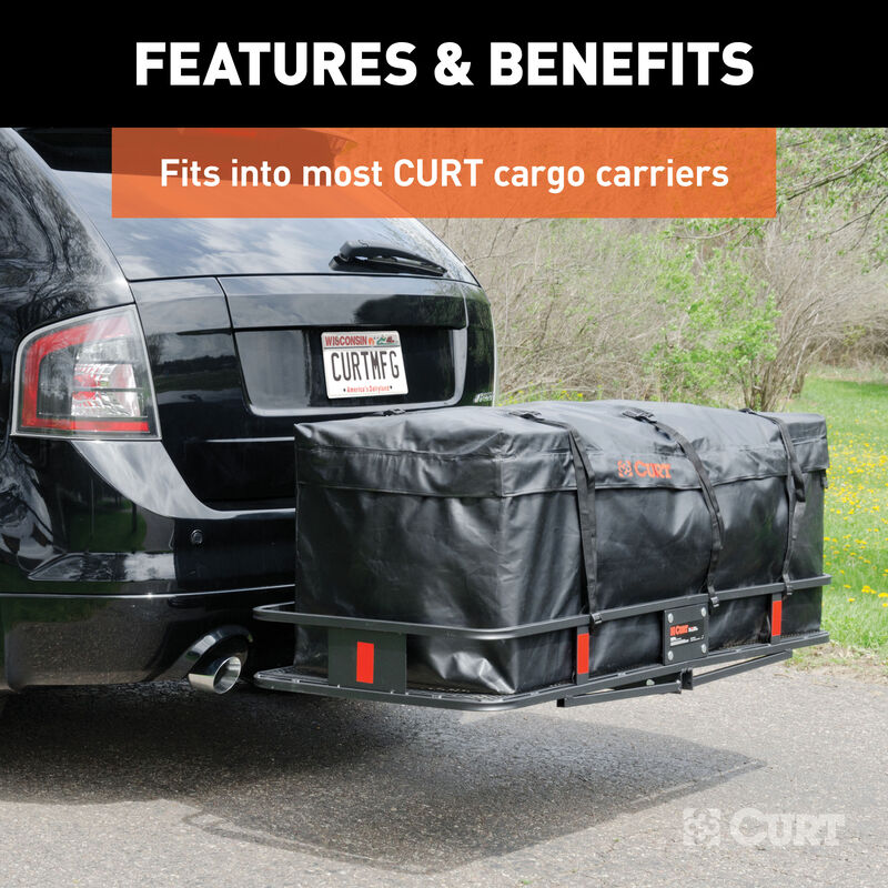 CURT Weather-Resistant Vinyl Cargo Bag, 56" x 18" x 21" image number 6