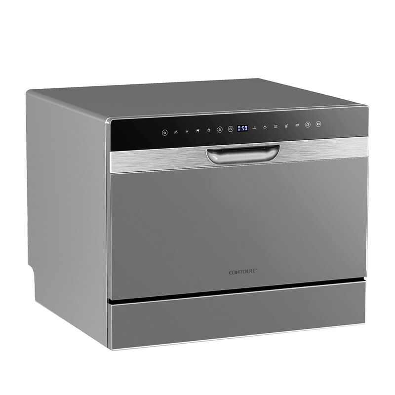 CONTOURE Compact Countertop or Built-In Dishwasher, Titanium