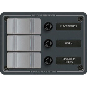 Blue Sea Water-Resistant Contura Switch Fuse Panel - 3-Position Vertical