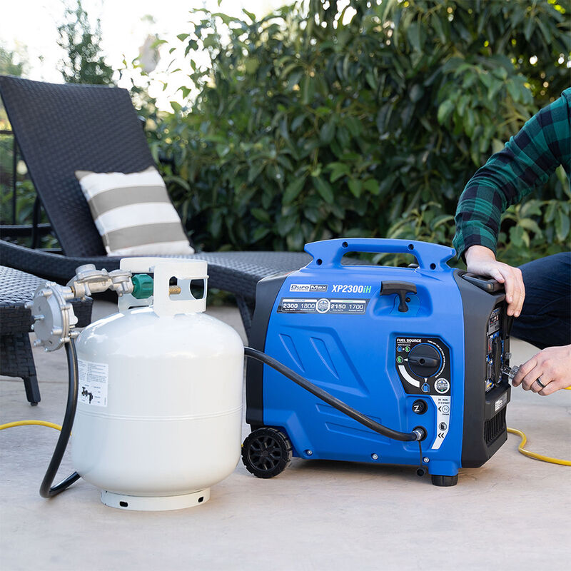 DuroMax 2300-Watt 80cc Dual Fuel Digital Inverter Hybrid Portable Generator image number 8