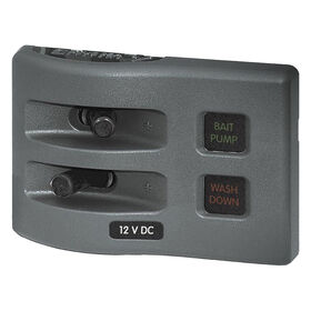 Blue Sea WeatherDeck Waterproof Fuse Panel - 2 Positions, gray